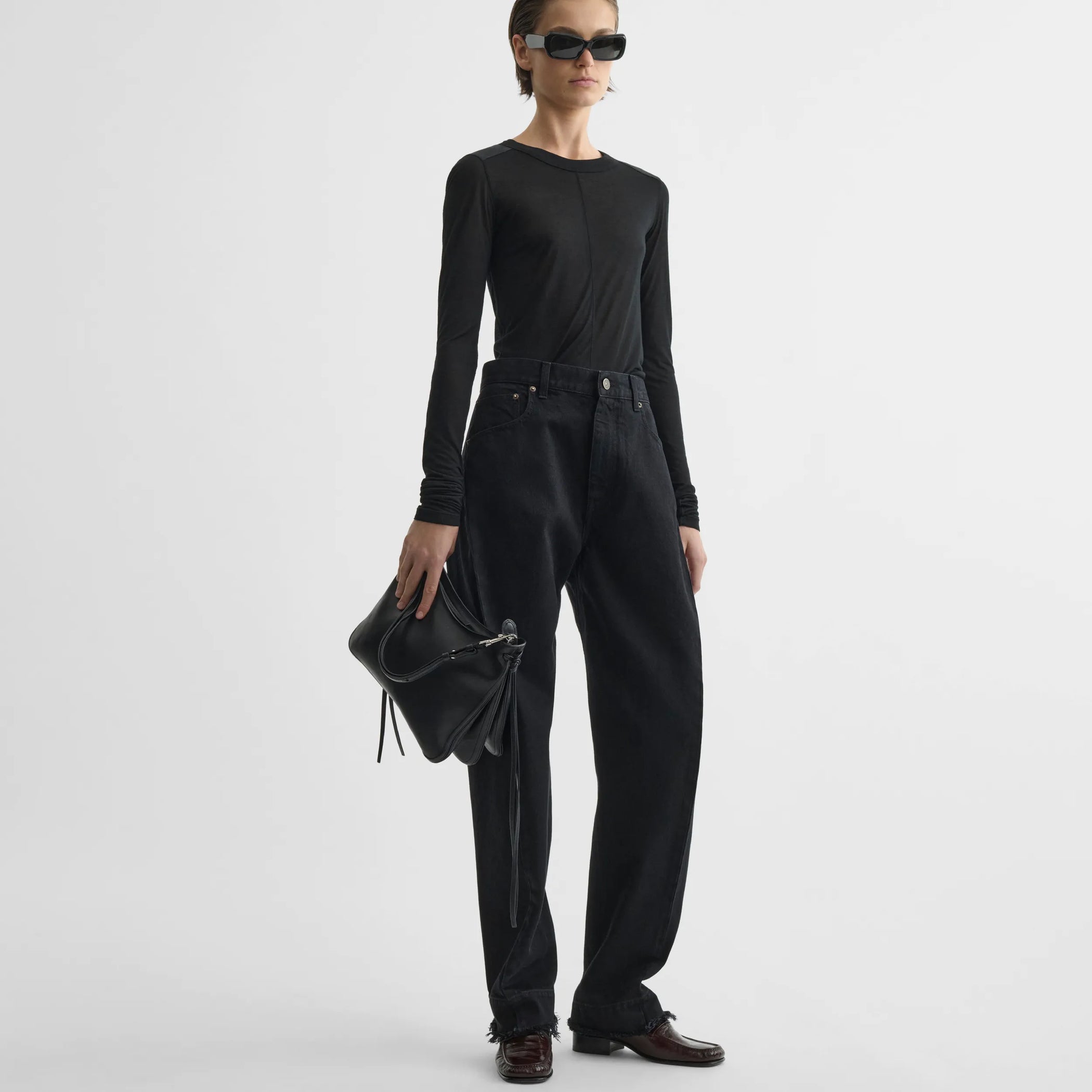 【PHOEBE PHILO】Milanese ウール イージーストレート パンツ PHOEBE PHILO | MILANESE JACKET | BLACK WOOL