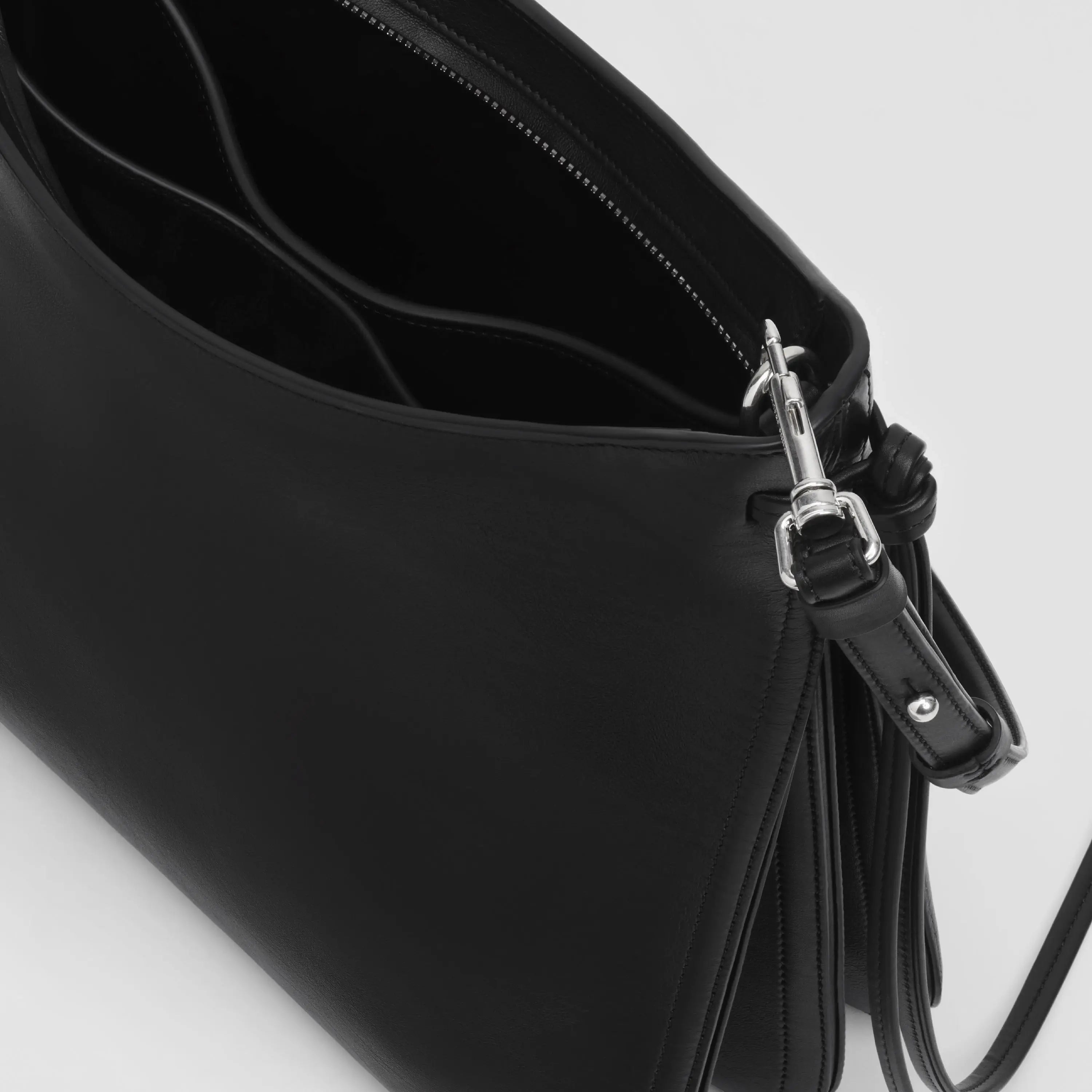 PHOEBE PHILO | GIG BAG | BLACK LEATHER WITH SILVER PHOEBE PHILO | GIG BAG | BLACK LEATHER WITH SILVER