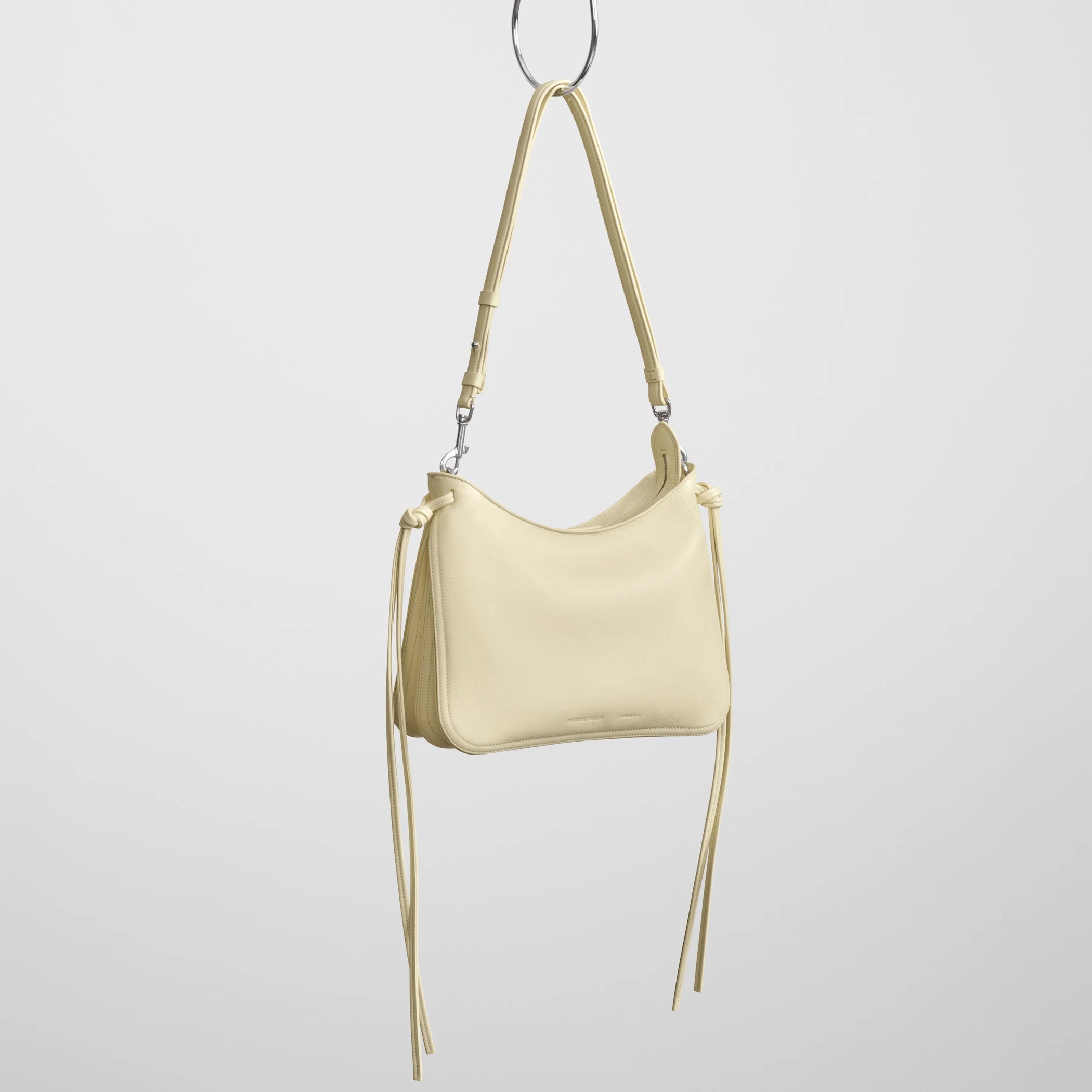 Angled view of small gig in stucco leather.