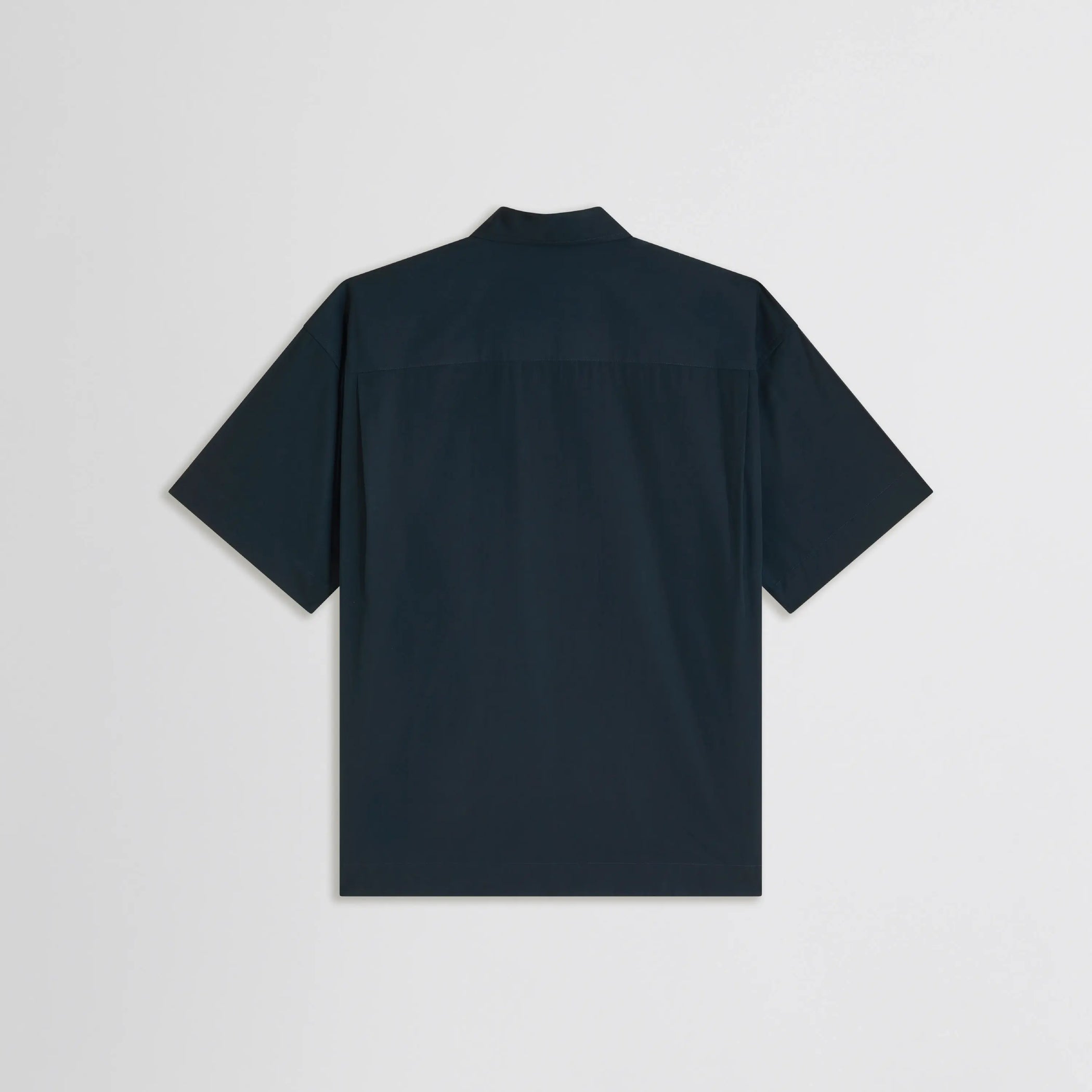 Back flat lay of Short Sleeve Shirt in midnight.