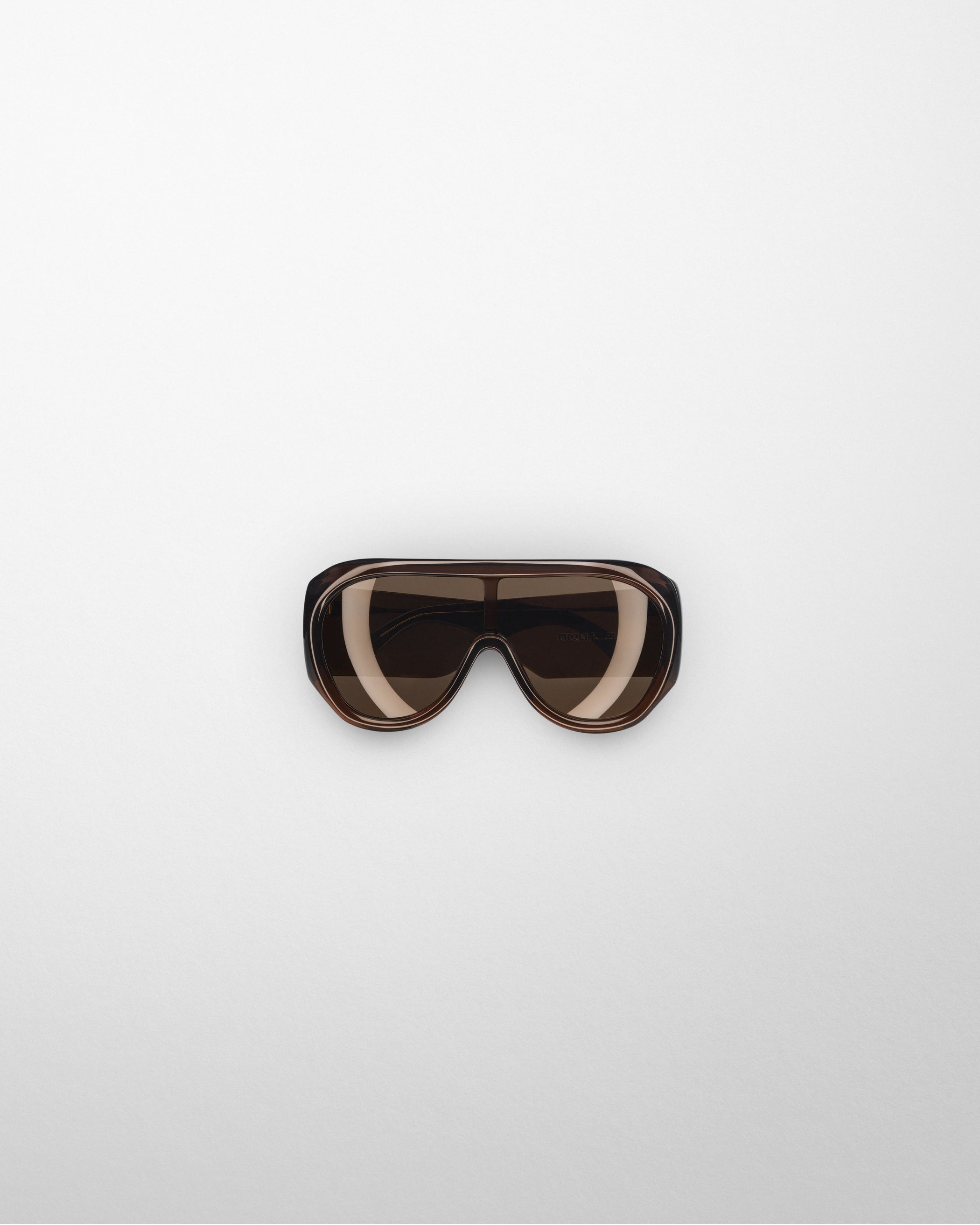 Front view of BOMBÉ SUNGLASSES in brown acetate