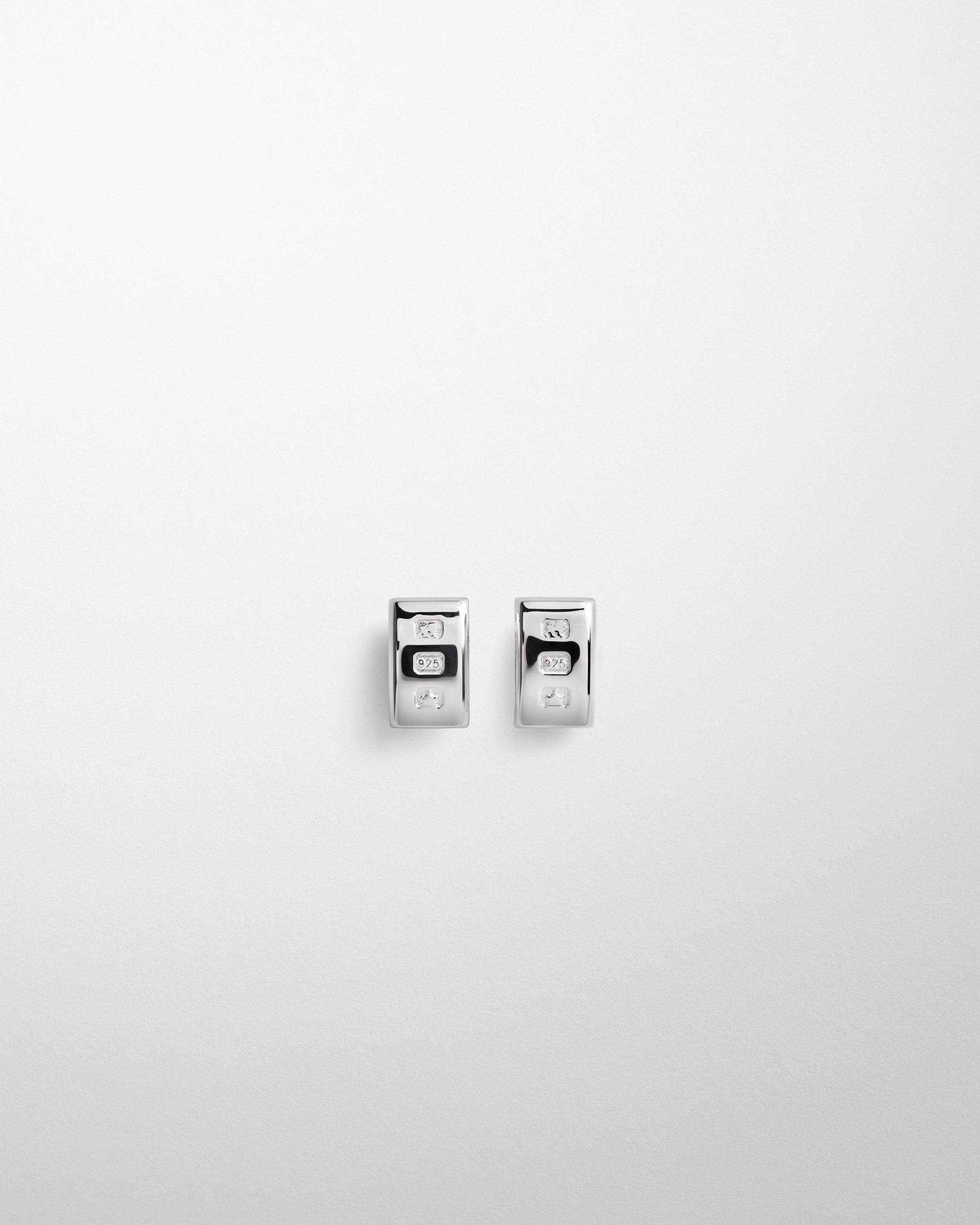 Front view of HALLMARK EARRINGS in sterling silver