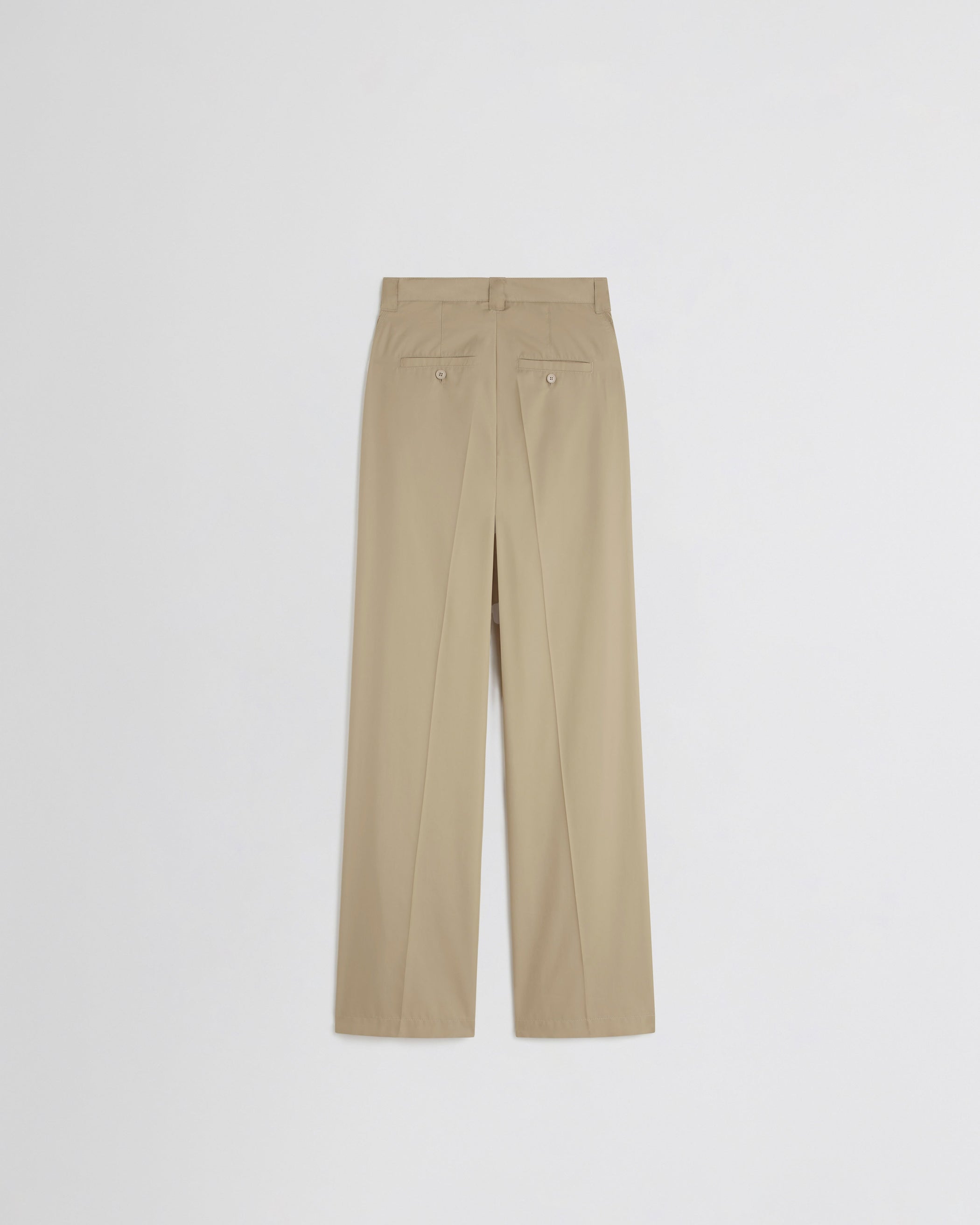 View of chino trousers in trench poly-twill