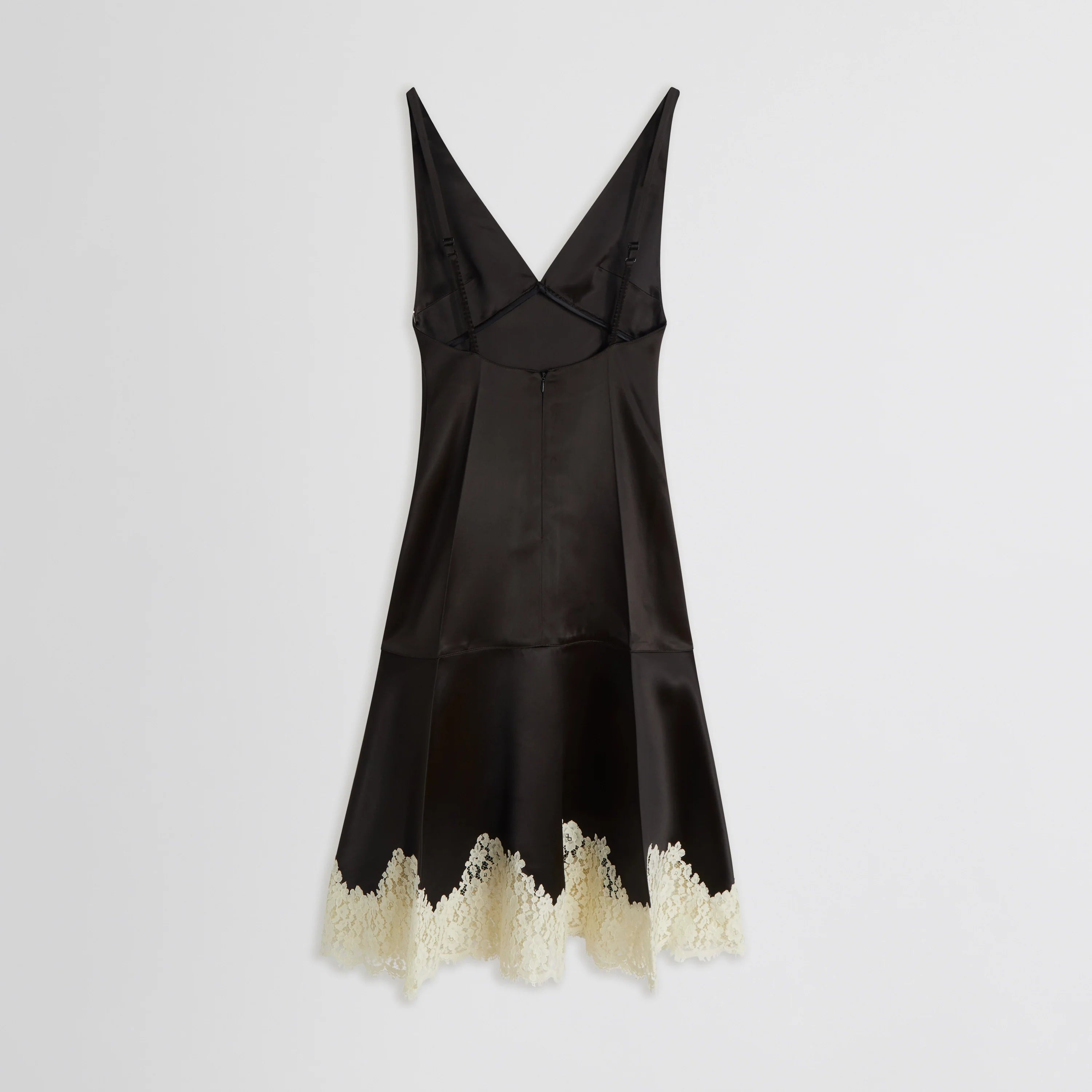 【PHOEBE PHILO】Slicked Slip レーストリム スリップドレス PHOEBE PHILO | SLICKED SLIP | DARK KHAKI VISCOSE