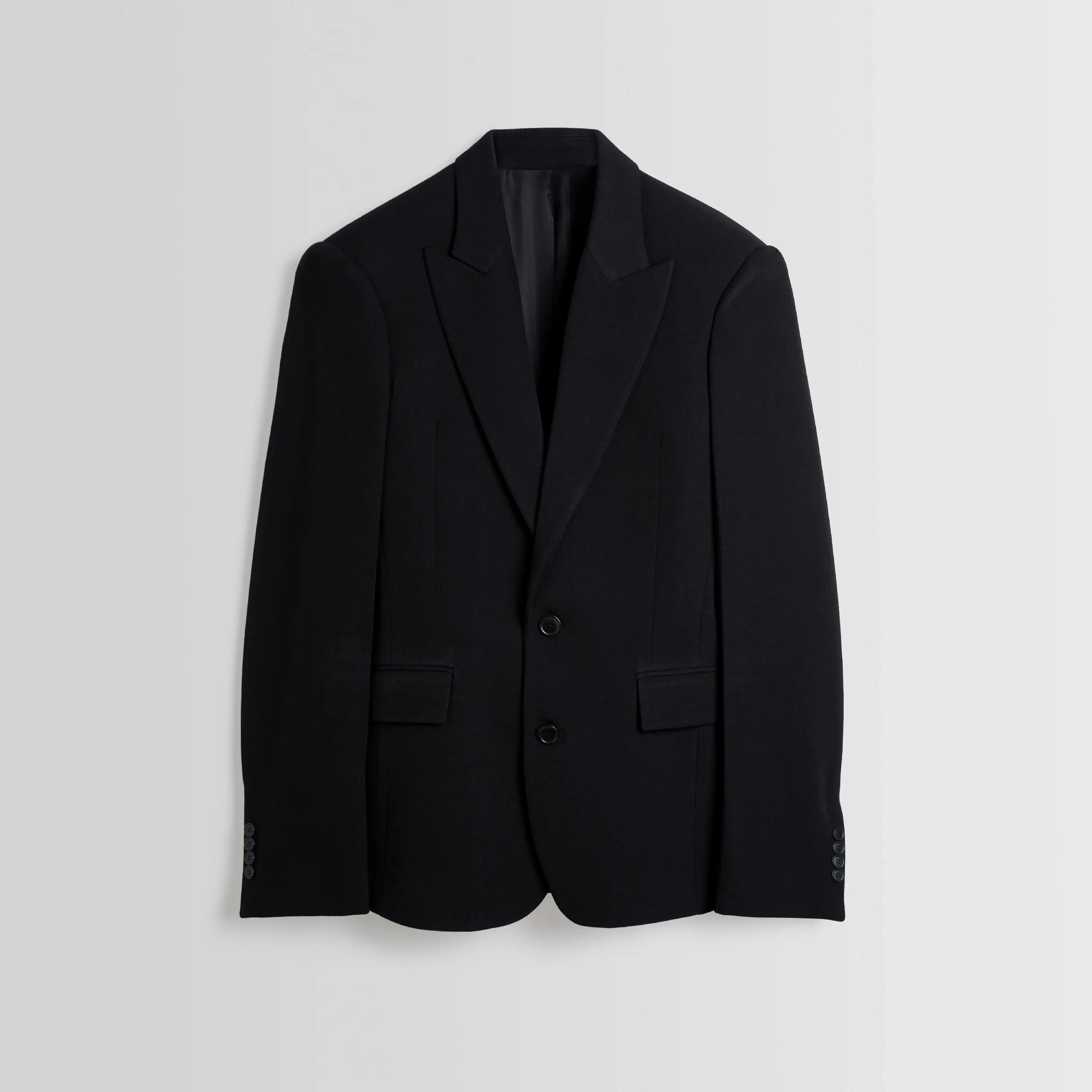 PHOEBE PHILO ブラックウールのテーラードジャケット PHOEBE PHILO | SINGLE BREASTED JACKET | BLACK WOOL