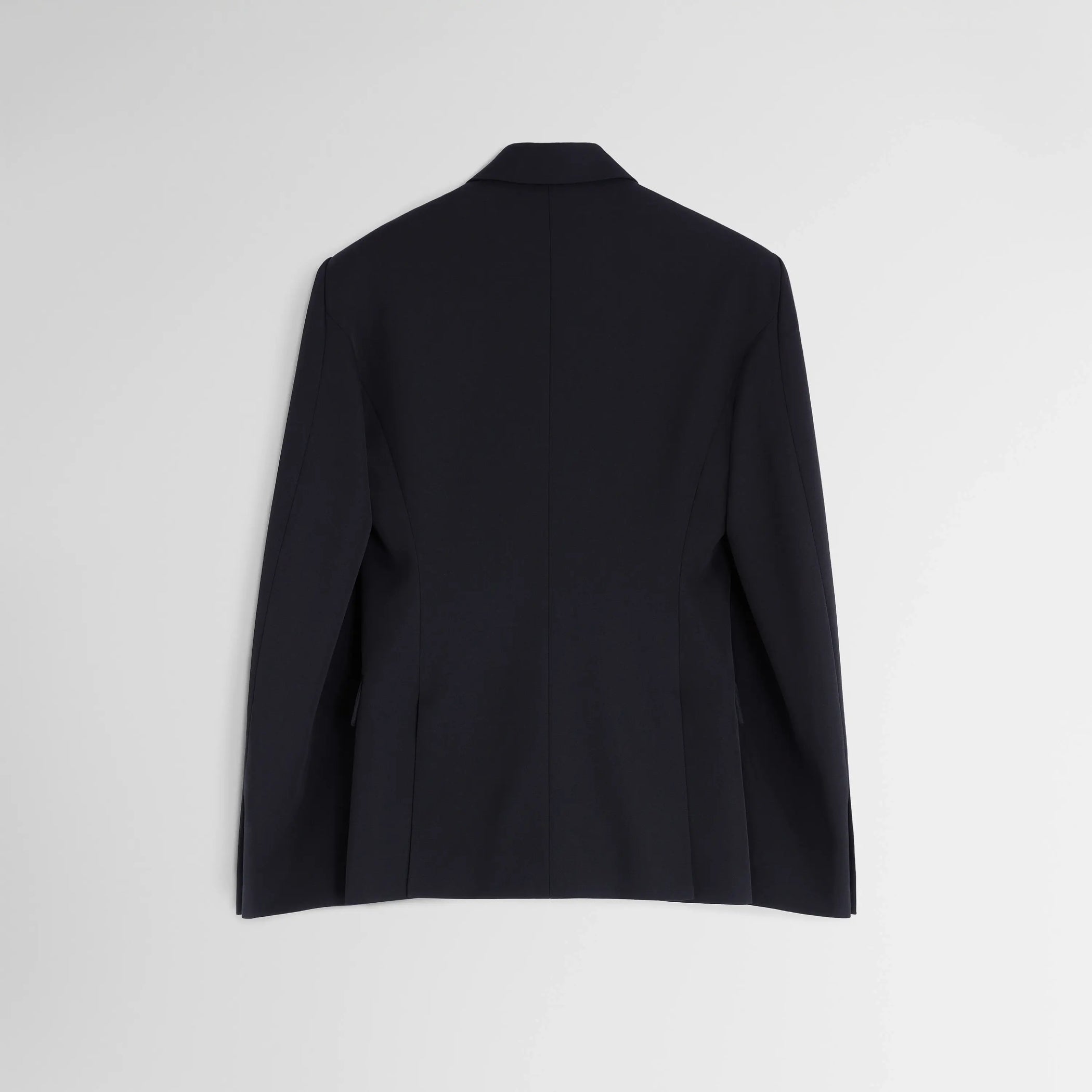 Back flat lay of Milanese Jacket in black.