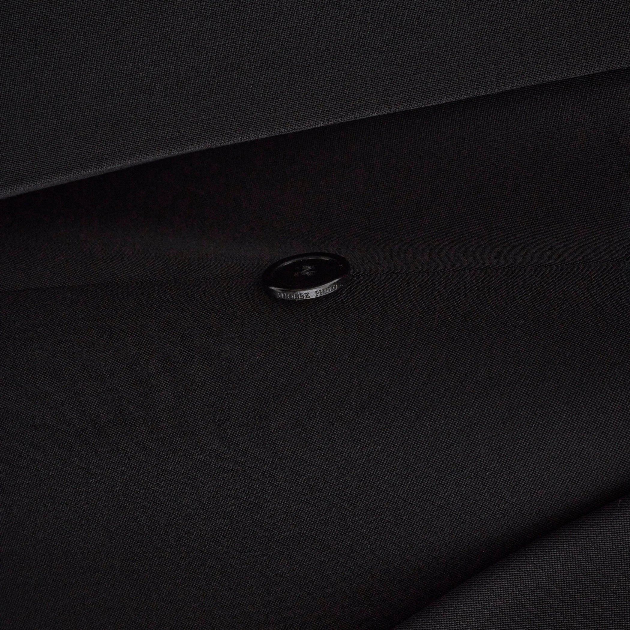 Detailed view of Milanese Jacket in black.
