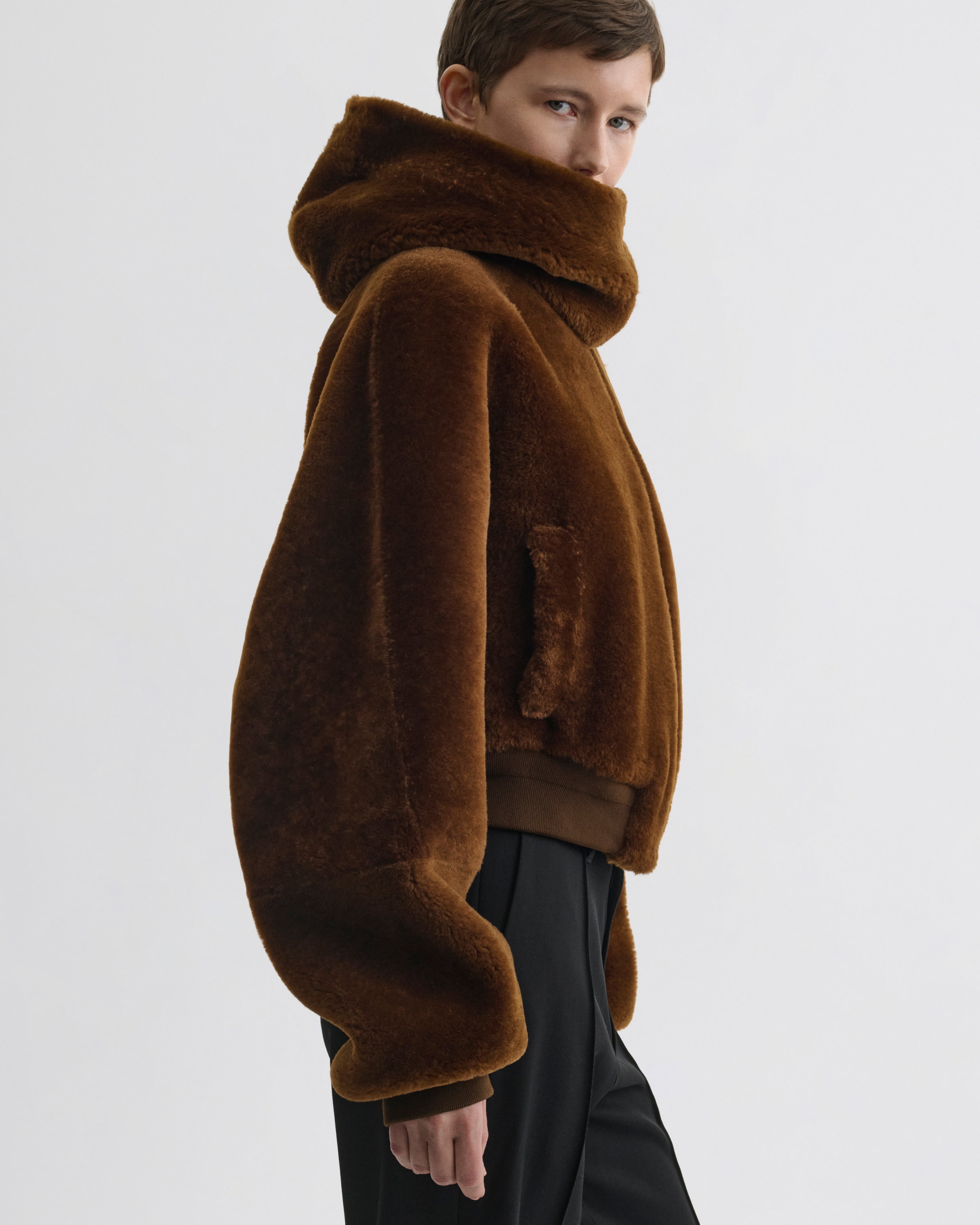 PHOEBE PHILO | SUPER SOFT BOMBER JACKET | GINGER SHEARLING