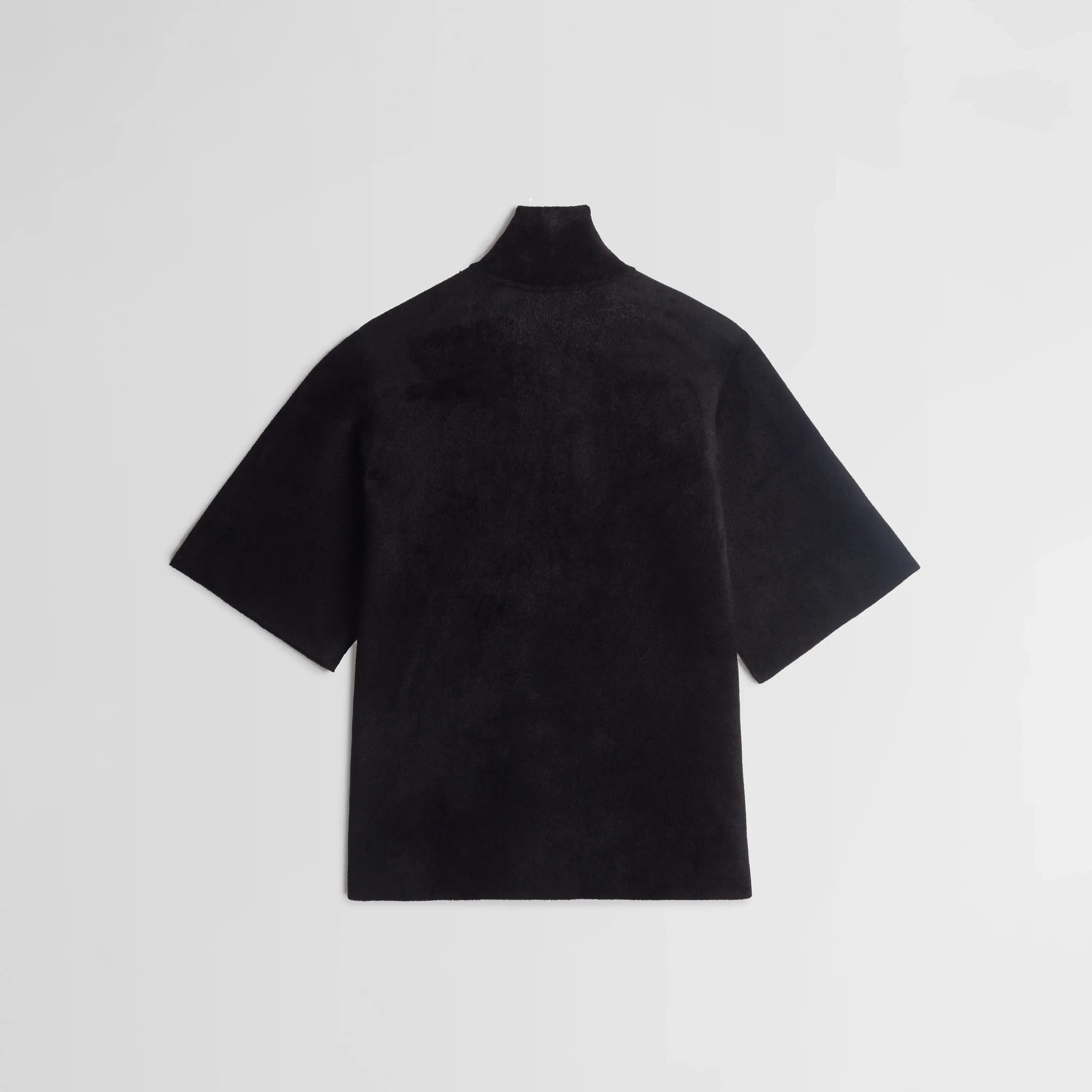 PHOEBE PHILO アシンメトリーTシャツ PHOEBE PHILO | ASYMMETRIC ZIP TOP | BLACK CHENILLE