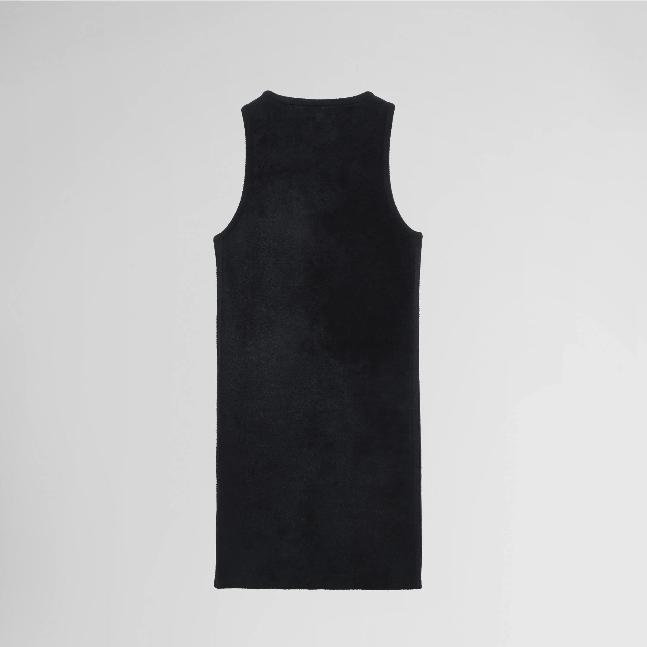 Flat lay back view of Tank Top in black.
