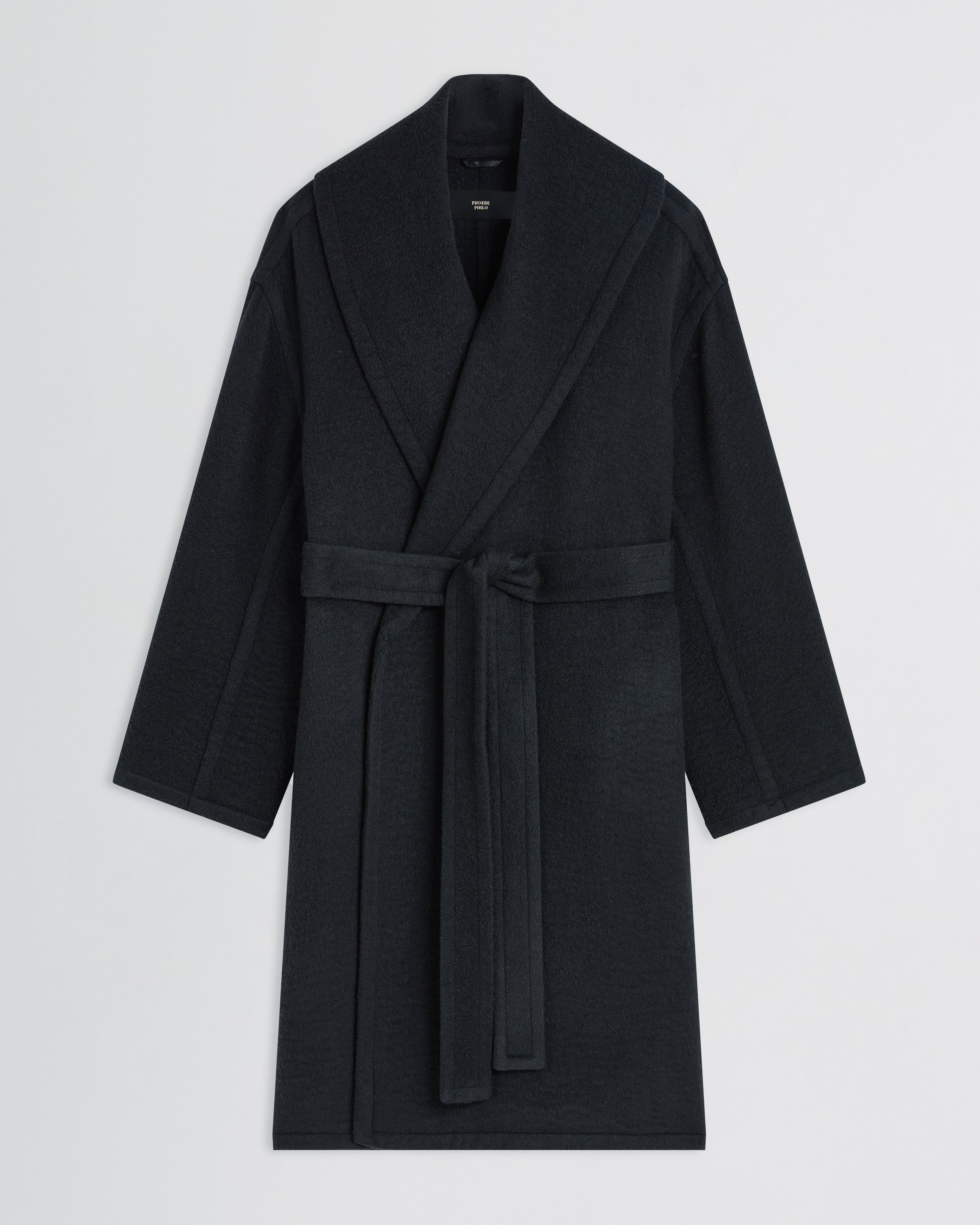 PHOEBE PHILO | ROBE COAT | BLACK CASHMERE
