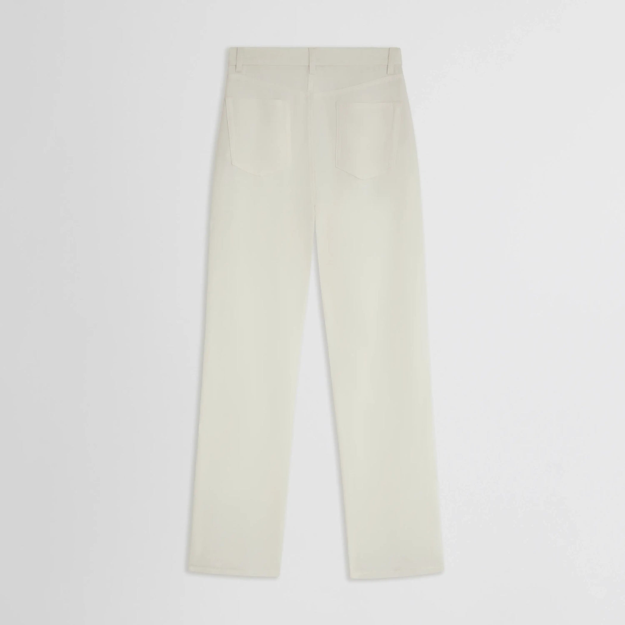Back flat lay of Classic Jeans in off white.
