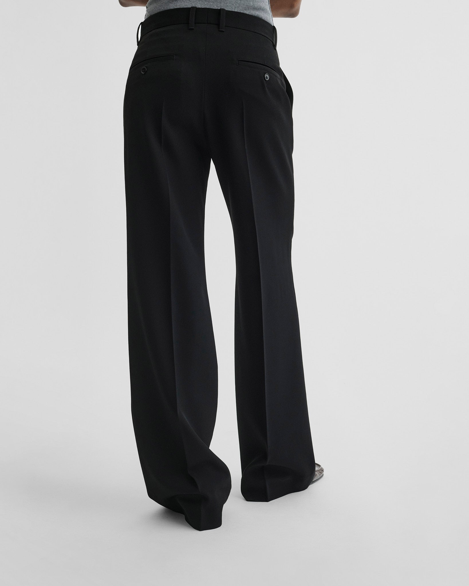 BOYISH TAILORED TROUSERS | black wool