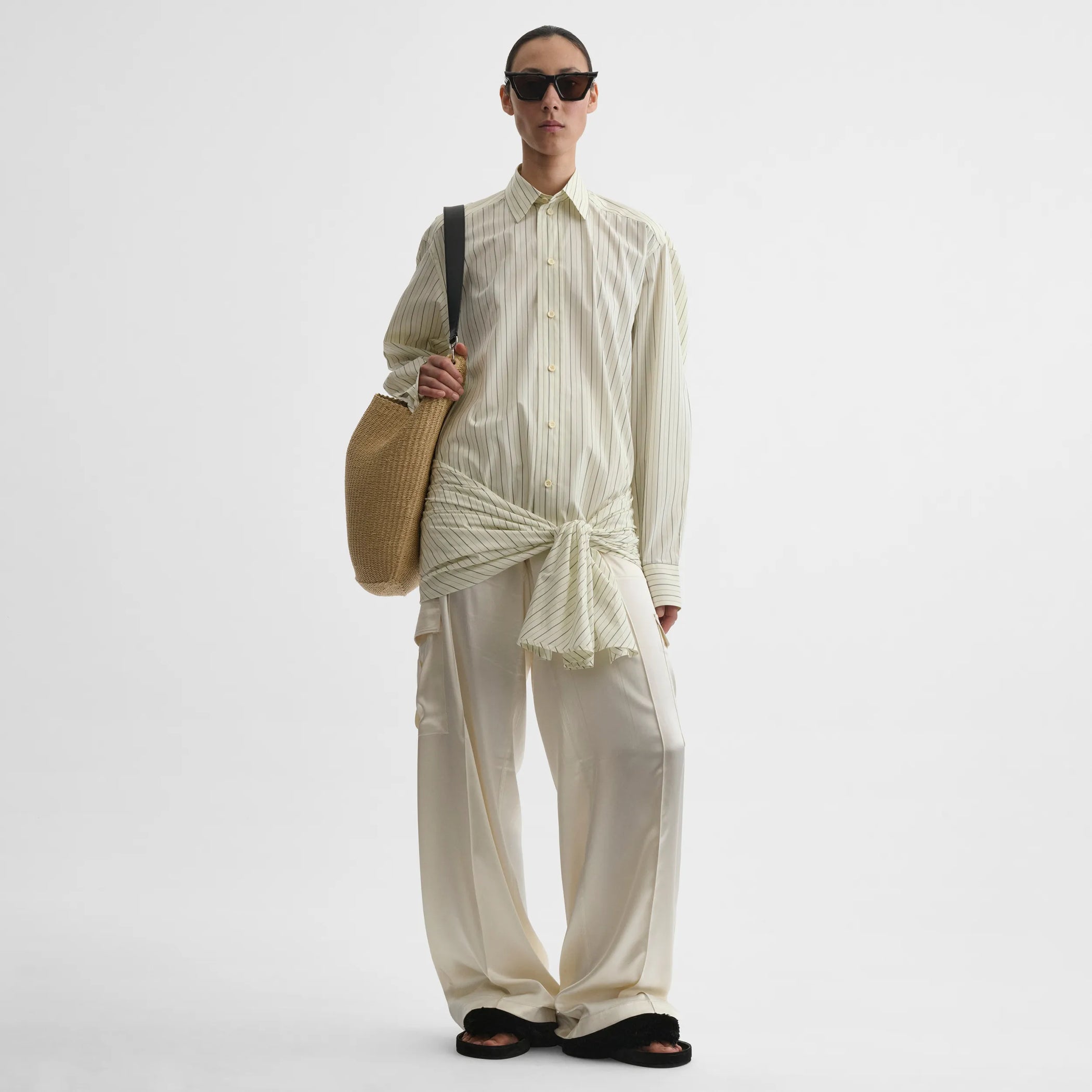 海外希少【PHOEBE PHILO】カットコラーTシャツ クリーム 半袖 PHOEBE PHILO | PRODUCTS