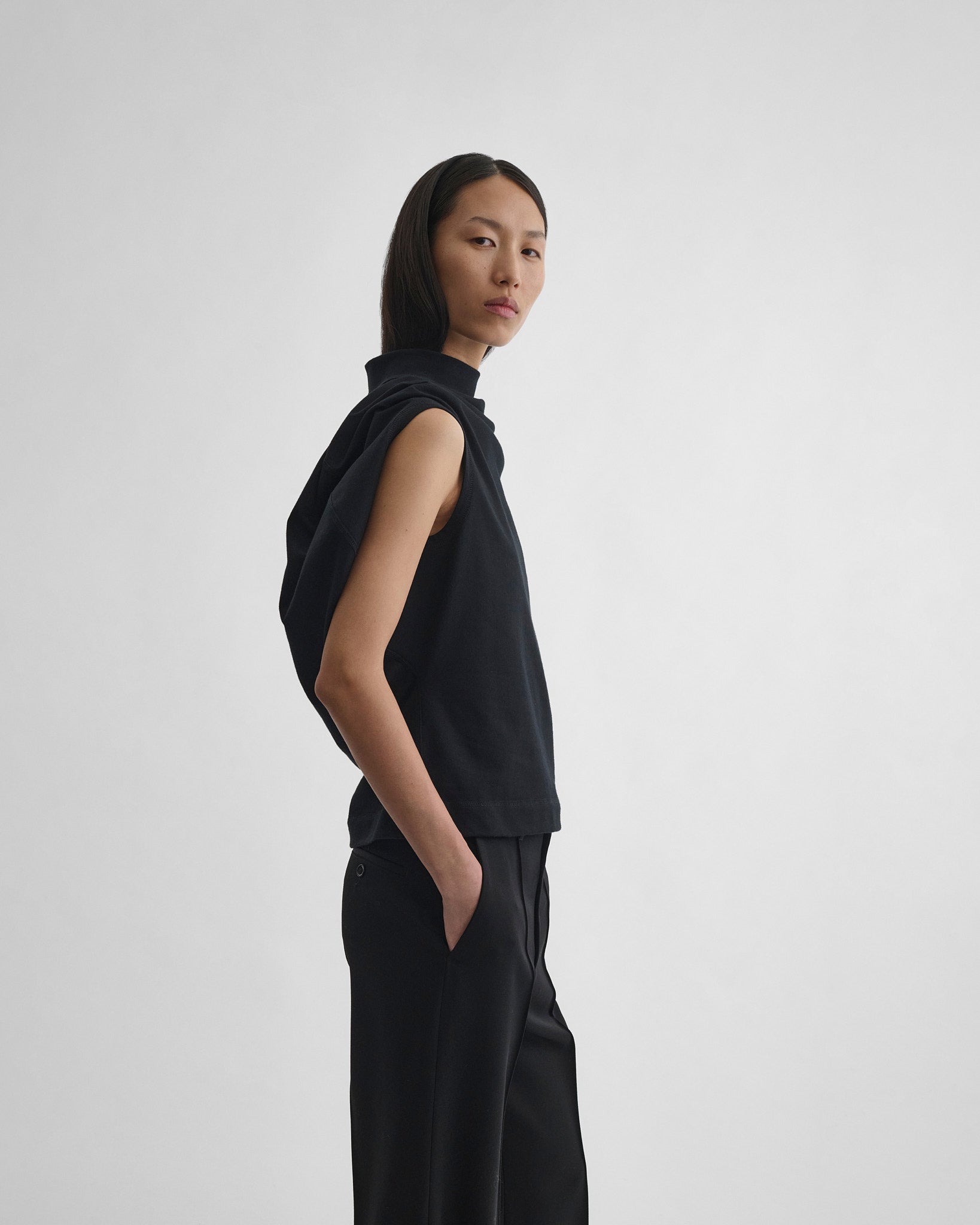 BUD TOP | black jersey