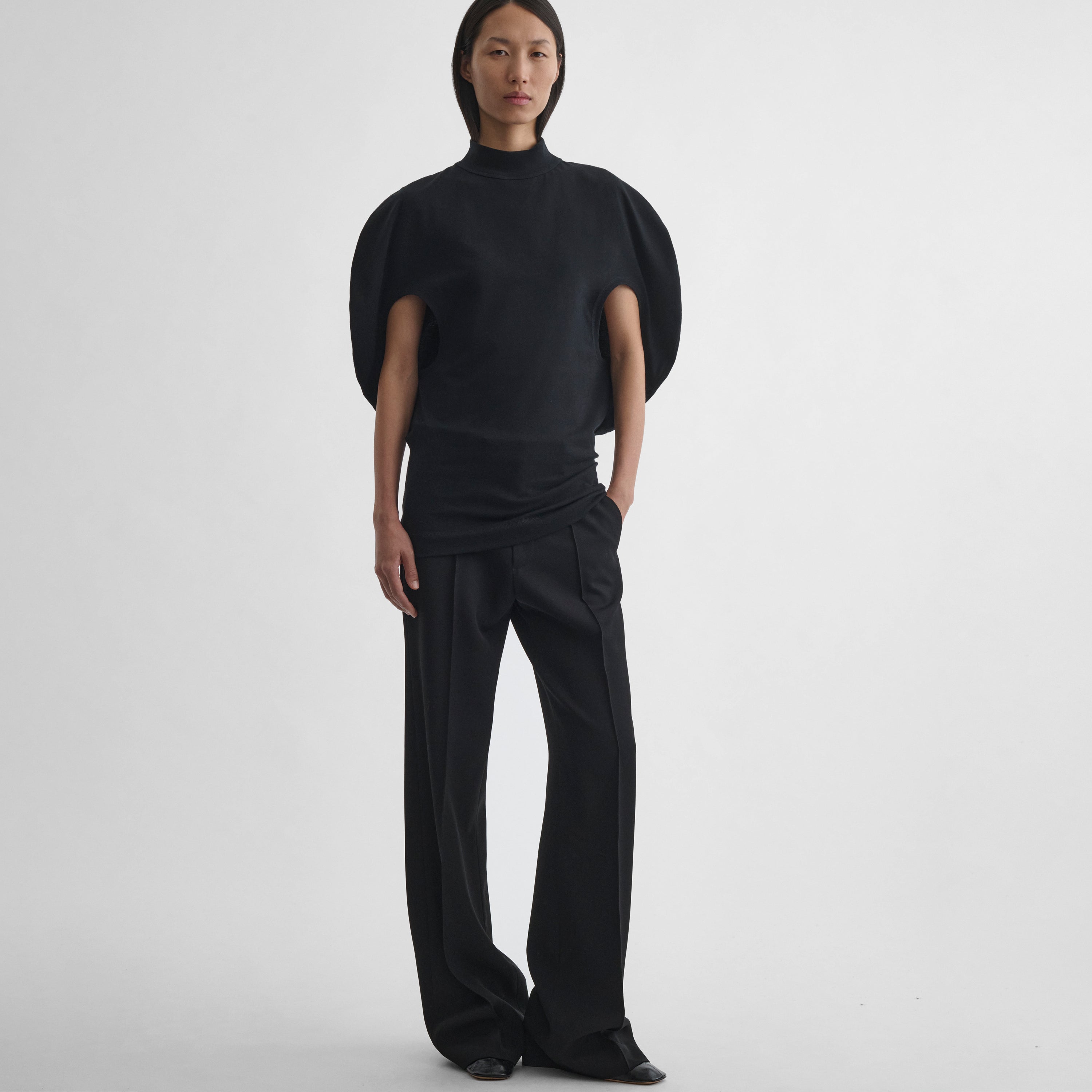 PHOEBE PHILO | BUD TOP | BLACK JERSEY