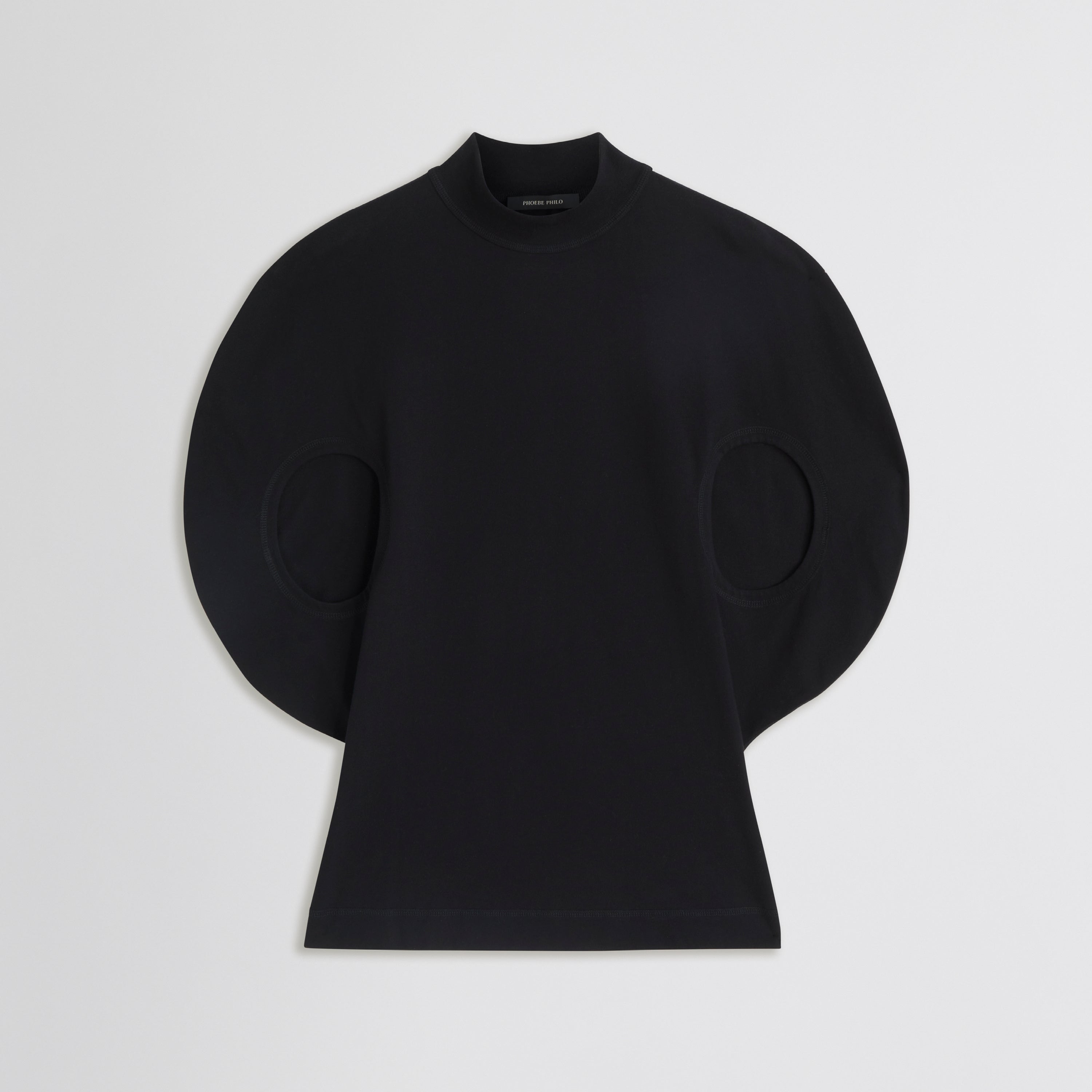 PHOEBE PHILO フィービーファイロ BUD TOP ジャージカットソー黒 PHOEBE PHILO | BUD TOP | BLACK JERSEY