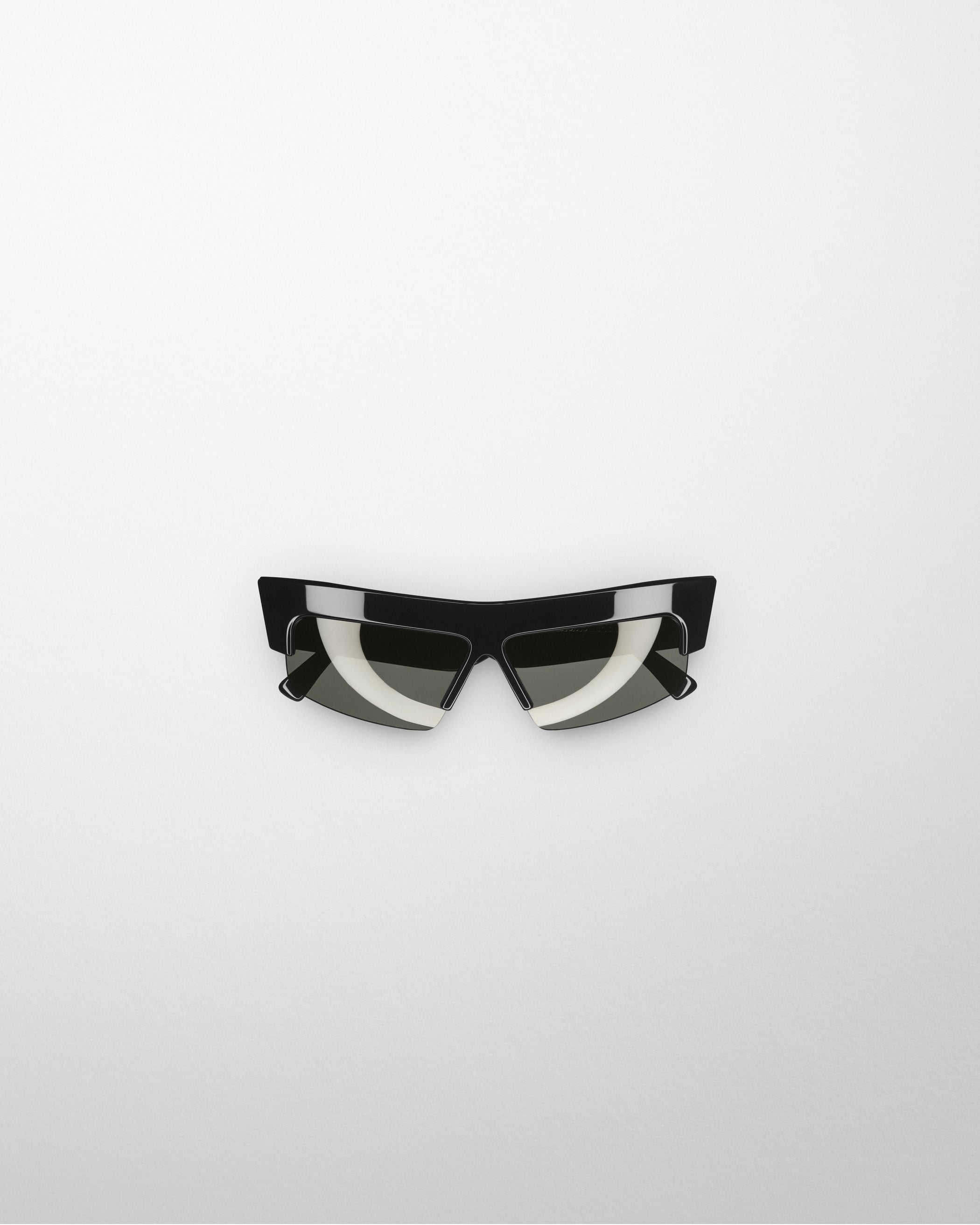 Front view of SLICED CRUISE in black acetate