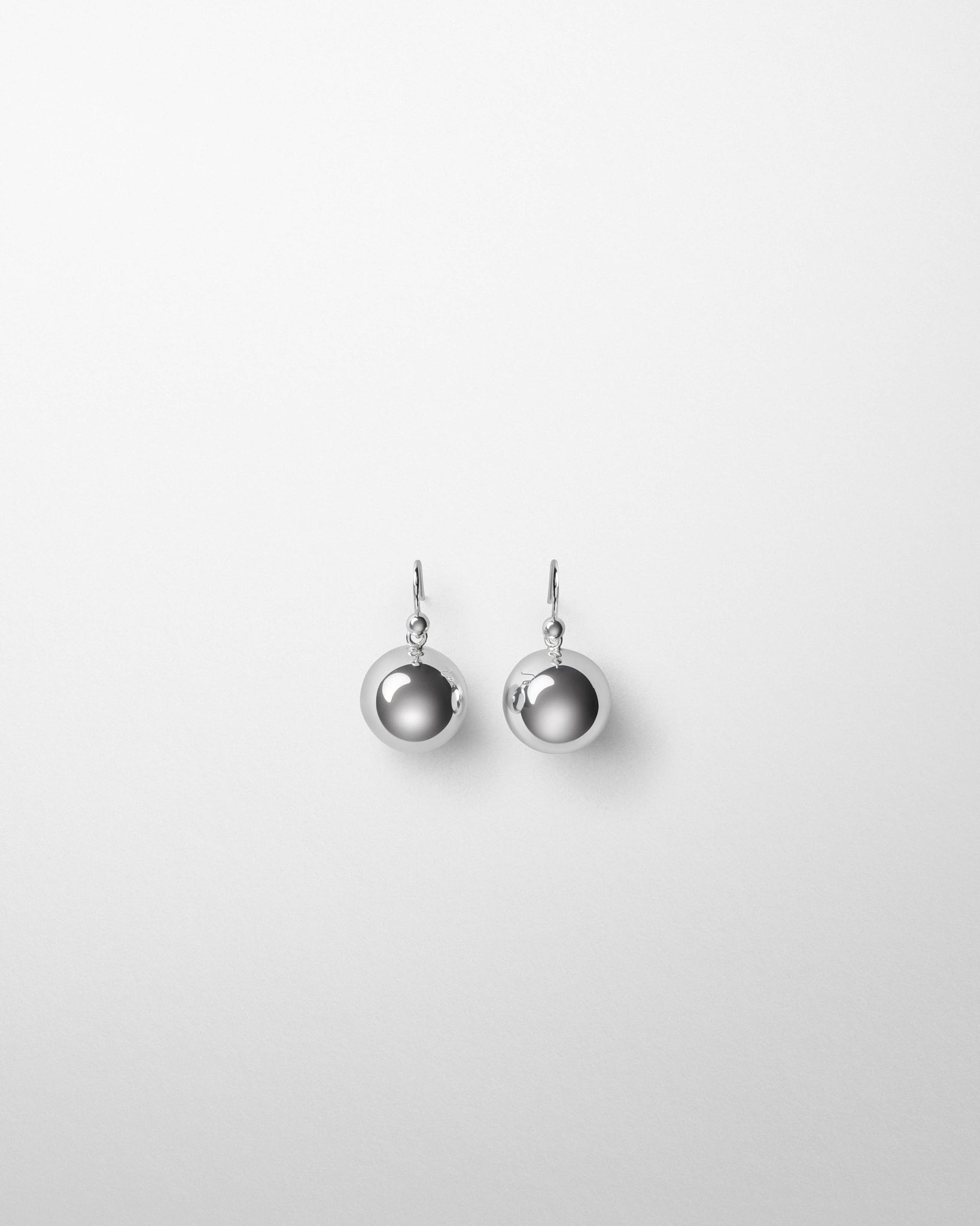 View of SPHERE EARRINGS in silver